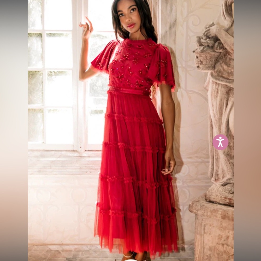 Ivy City Co Red Anastasia Dress